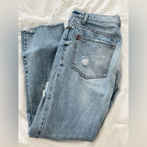 Distressed High Rise Straight Leg BDG Jeans size 24